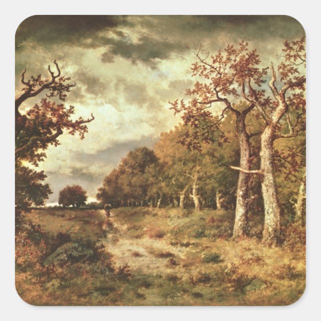 Adesivo Quadrado A borda da floresta, 1871 (Frente)