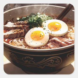 Adesivo Quadrado A bowl of noodles