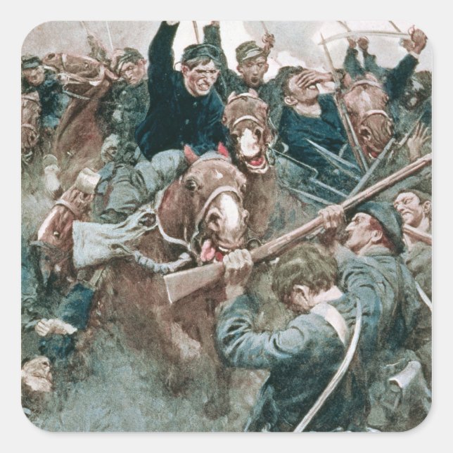 Adesivo Quadrado A Brigada de Jackson em pé como uma parede de pedr (Frente)