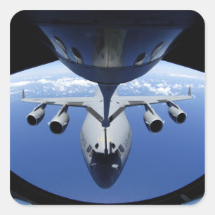 Adesivo Quadrado A C-17 Globemaster III recebe combustível