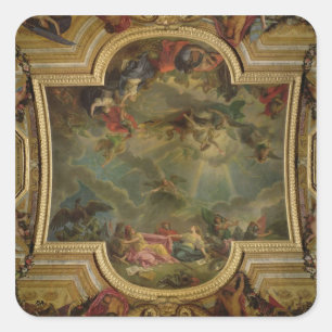 Adesivo Quadrado A captação da cidade e da citadela Ghent em seis