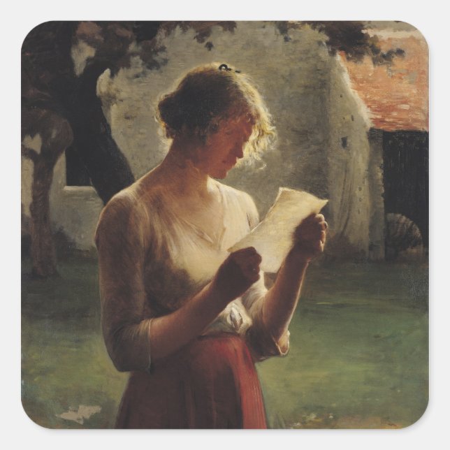 Adesivo Quadrado A Carta (Frente)