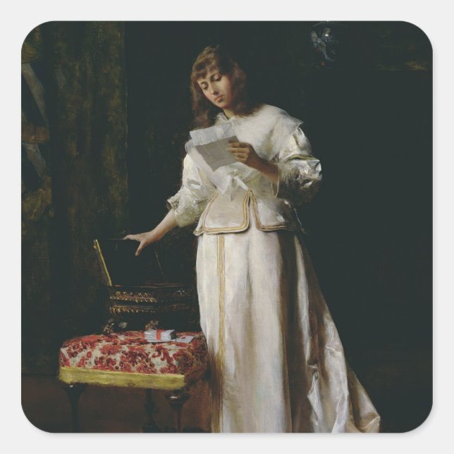 Adesivo Quadrado A Carta do Amor (Frente)