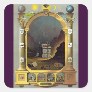 Adesivo Quadrado A carta maçónica