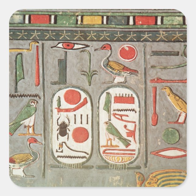 Adesivo Quadrado A cartouche do rei (Frente)