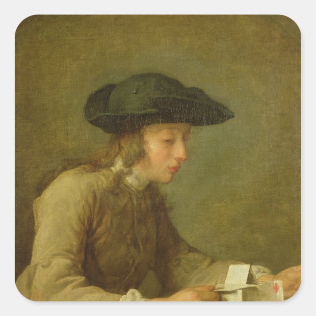 Adesivo Quadrado A Casa dos Cartões (Frente)