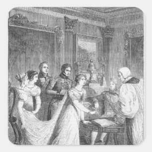 Adesivo Quadrado A Casamento da Princesa Charlotte de