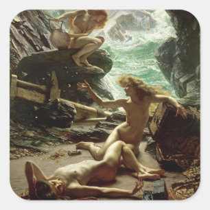 Adesivo Quadrado A Caverna das Ninfas de Tempestade, 1903 (óleo na 