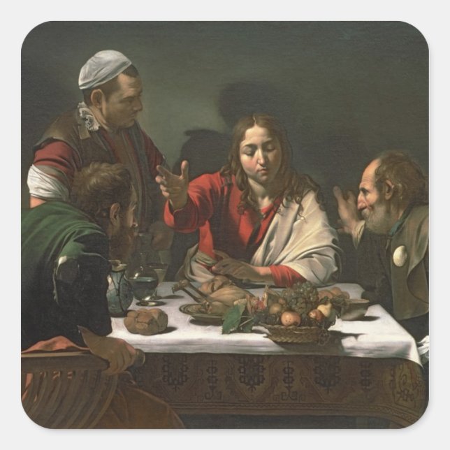 Adesivo Quadrado A Ceia em Emaús, 1601 2 (Frente)