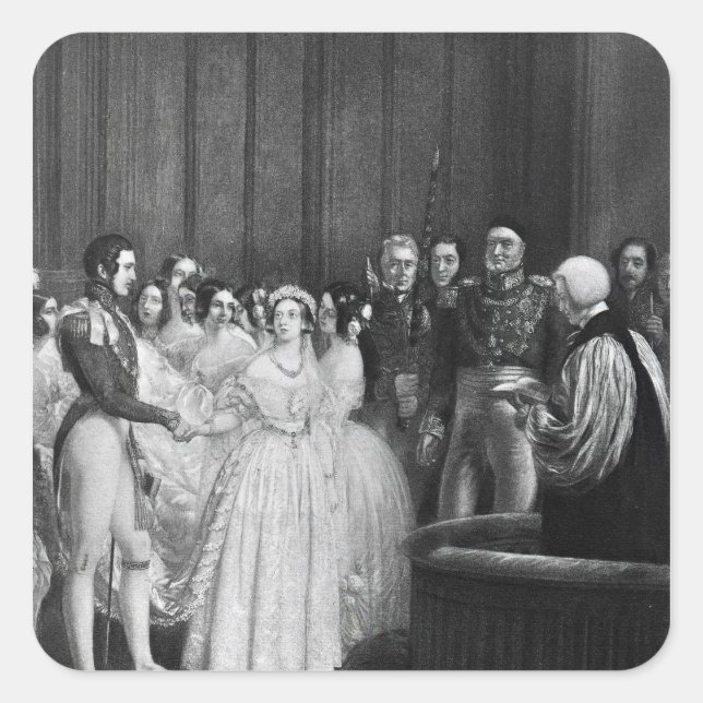 Adesivo Quadrado A cerimónia de casamento (Frente)