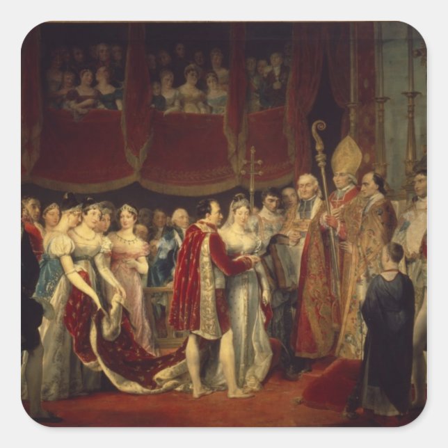 Adesivo Quadrado A cerimônia de casamento