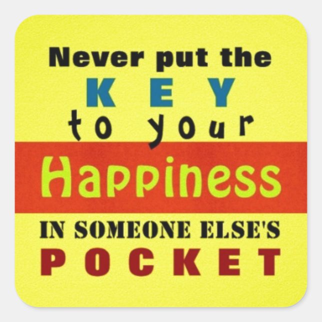 Adesivo Quadrado A CHAVE - (Opções de Forma) (Frente)