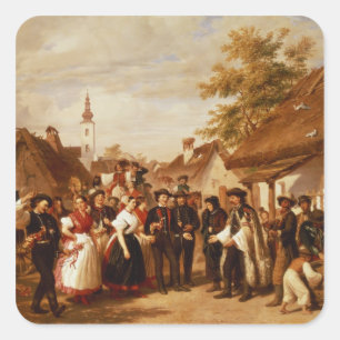 Adesivo Quadrado A chegada da noiva, 1856