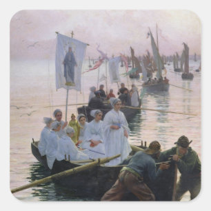 Adesivo Quadrado A chegada da procissão de Ruas.