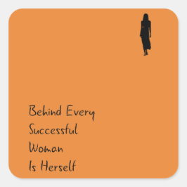 Adesivo Quadrado A Citação De Empoderamento Por Trás Da Mulher É Au