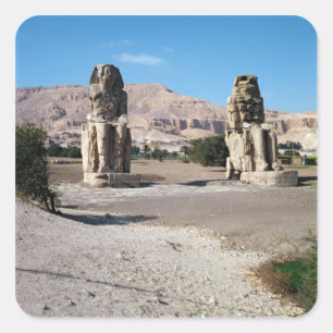 Adesivo Quadrado A Colose da Memnon, estátuas de Amenhotep