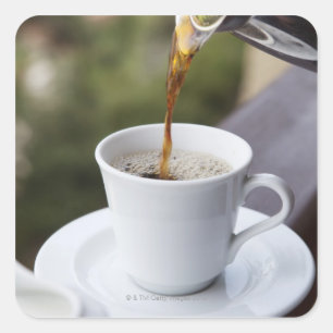 Adesivo Quadrado A comida, a comida e a bebida, café, derramam,