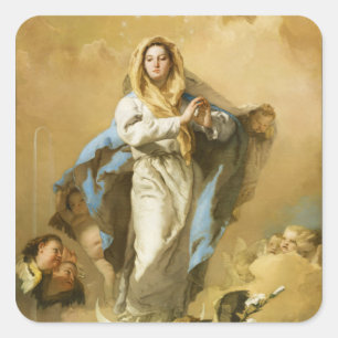 Adesivo Quadrado A concepção imaculada por Giovanni B. Tiepolo