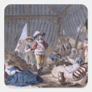 Adesivo Quadrado A contagem de Harcourt (1601-66) mostra sua