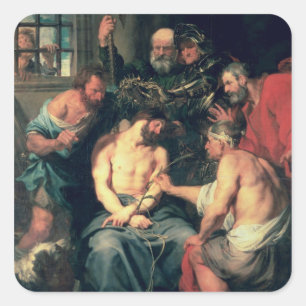Adesivo Quadrado A coroação com espinhos, 1618-20