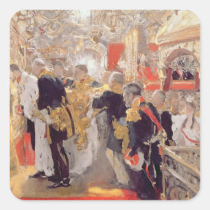 Adesivo Quadrado A coroação do imperador Nicholas II