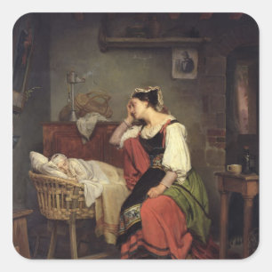 Adesivo Quadrado A Criança Doente