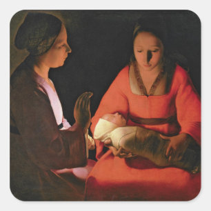 Adesivo Quadrado A criança recém-nascida, 1640s atrasados