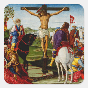 Adesivo Quadrado A Crucificação por Benvenuto di Giovanni