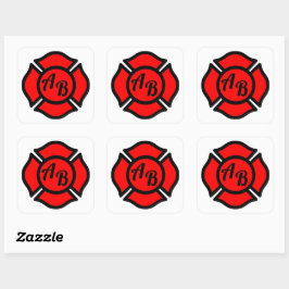 Adesivo Quadrado A Cruz Floriana com Monograma