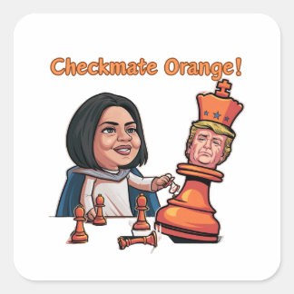 Adesivo Quadrado A Derrota Do Rei Laranja