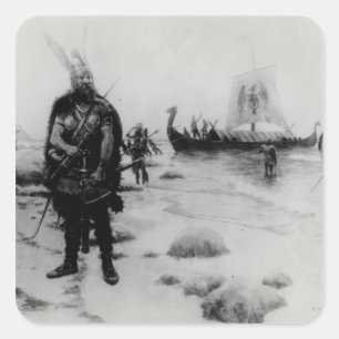 Adesivo Quadrado A descoberta da América por Leif Eriksson