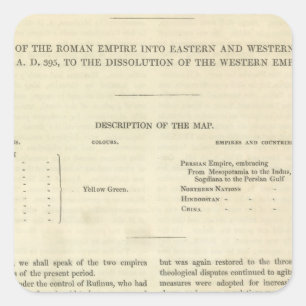 Adesivo Quadrado A dissolução do ANÚNCIO ocidental do império 4