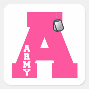 Adesivo Quadrado A é para o Exército