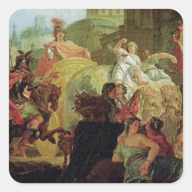 Adesivo Quadrado A entrada de Alexandre o Excelente (Frente)