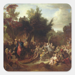 Adesivo Quadrado A entrada do cristo em Jerusalem, c.1720