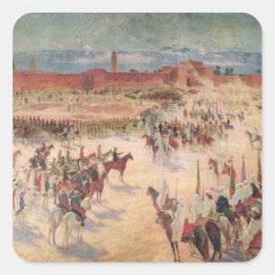 Adesivo Quadrado A entrada do general Lyautey & do general Mangin