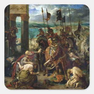 Adesivo Quadrado A entrada dos cruzados em Constantinople