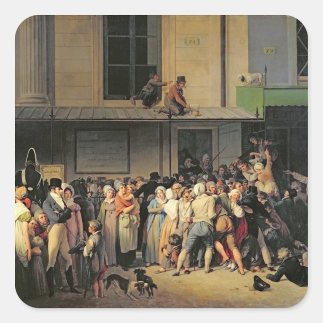 Adesivo Quadrado A entrada para o Teatro de l'Ambigu-Comique (Frente)