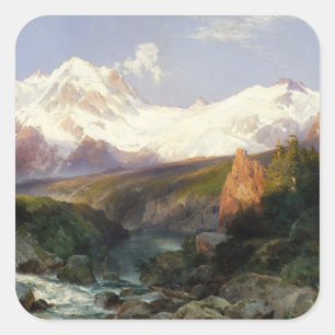 Adesivo Quadrado A escala de Teton
