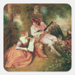 Adesivo Quadrado A escala do amor, 1715-18
