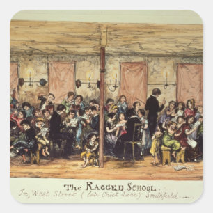 Adesivo Quadrado A Escola Arrastada, West Street, Smithfield