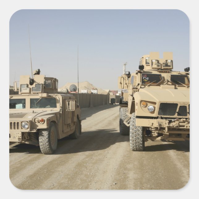 Adesivo Quadrado A escova resistente às minas protegida (Frente)