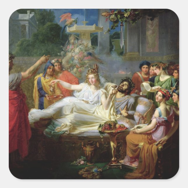 Adesivo Quadrado A Espada de Dâmocles (Frente)