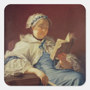 Adesivo Quadrado A esposa do artista, 1758 (óleo em canvas)