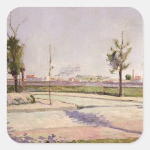 Adesivo Quadrado A estrada a Gennevilliers, 1883