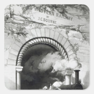 Adesivo Quadrado A estrada de ferro de Great Western, 1846