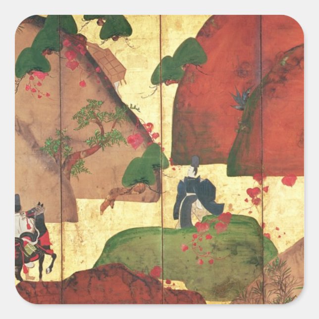 Adesivo Quadrado A estrada estreita de Ivy (Frente)