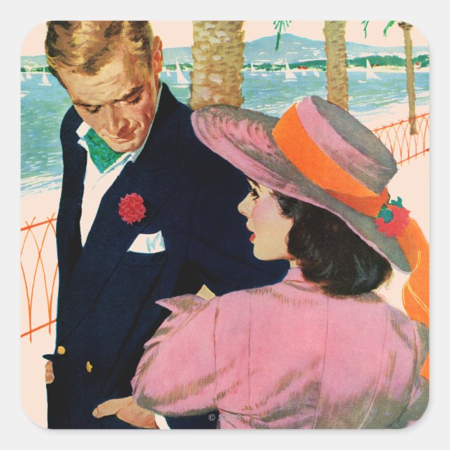 Adesivo Quadrado A Estratégia do Amor (Frente)