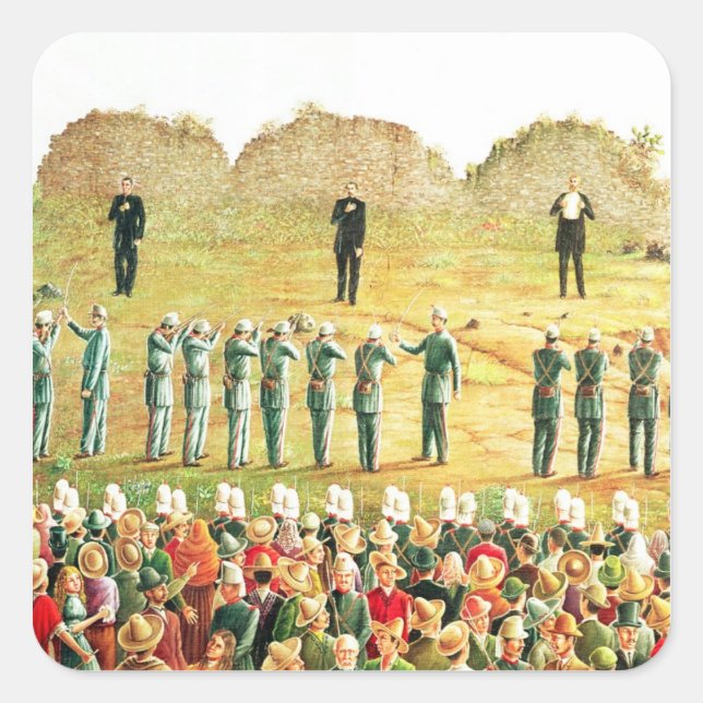 Adesivo Quadrado A execução de Maximilian I (Frente)