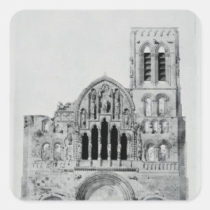 Adesivo Quadrado A fachada de La Madeleine de Vezelay